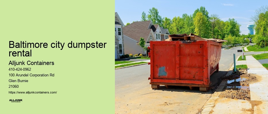 Rent a dumpster in Baltimore