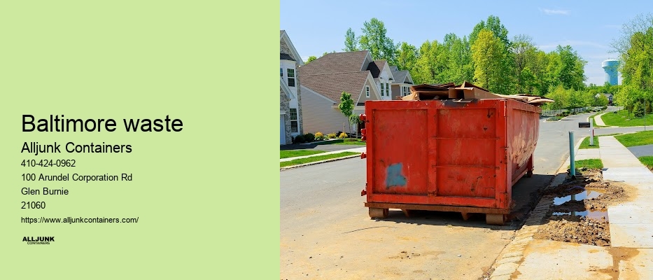 Roll off dumpster Baltimore MD