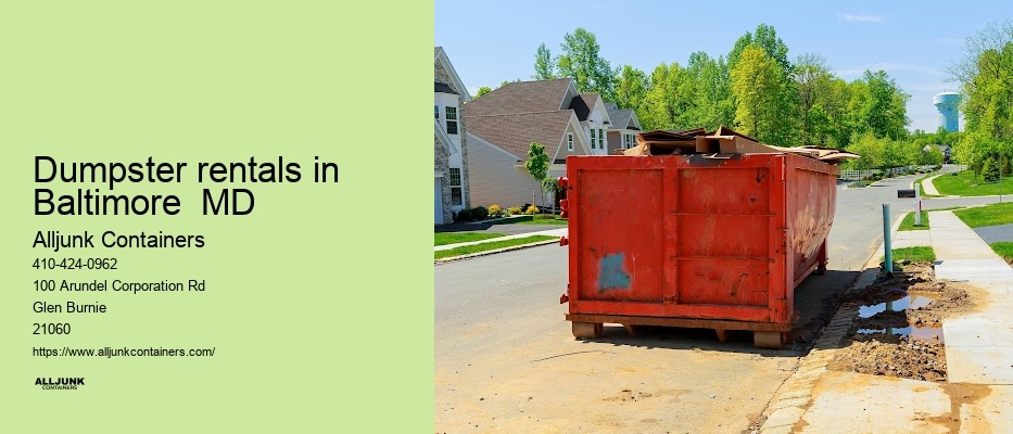 Dumpster rental Baltimore MD
