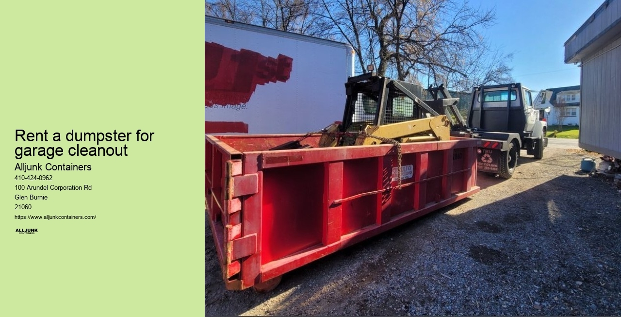 Rent dumpster for home renovation