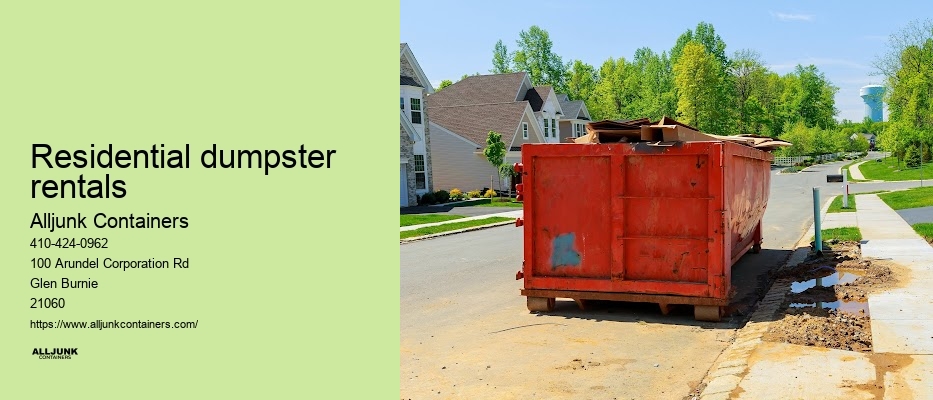 Roll-off dumpster service