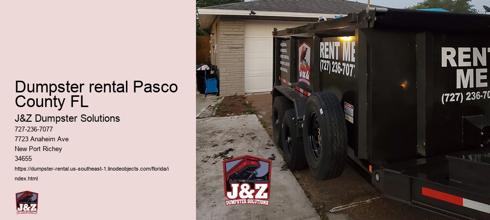 Dumpster rental Pasco County FL